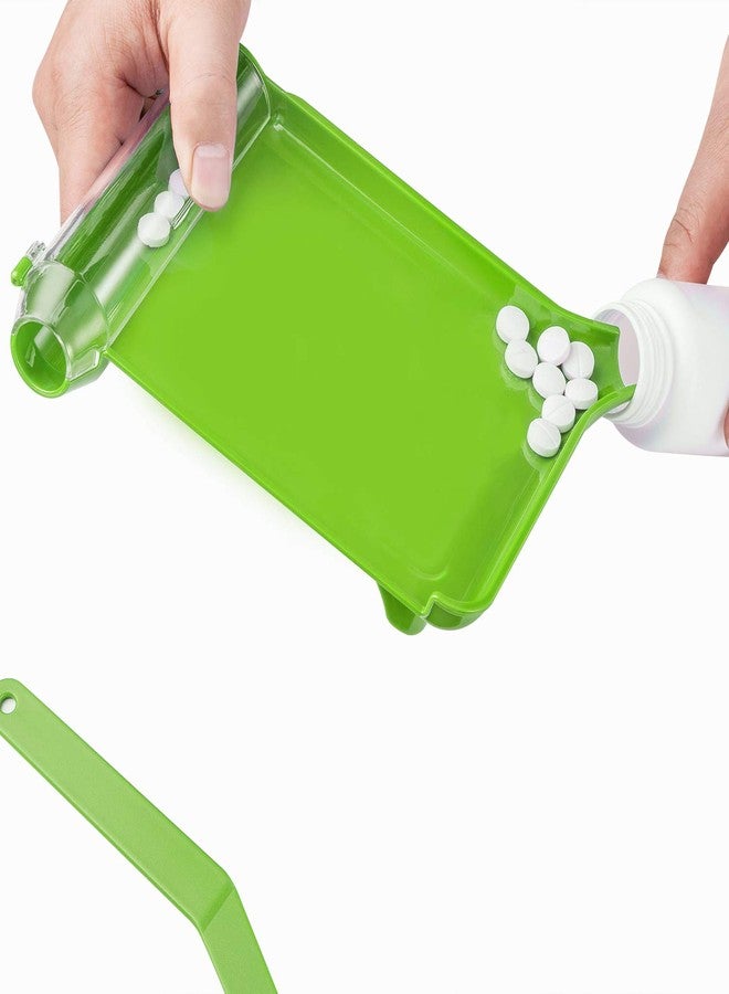 Medarchitect Right Hand Pill Counting Tray with Spatula (Light Green - L Shape) - Image 3